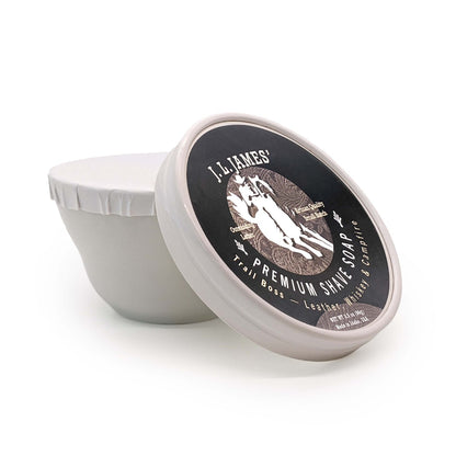 JL James' Premium Shave Soap in Ceramic Bowl