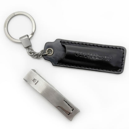 Germanikure Ultrathin Nail Clipper with Leather Keychain Case
