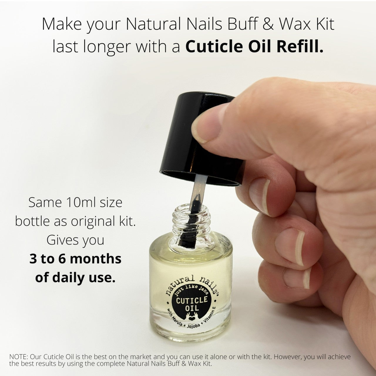 Natural Nails Cuticle Oil - with 50% Marula and Jojoba Oils