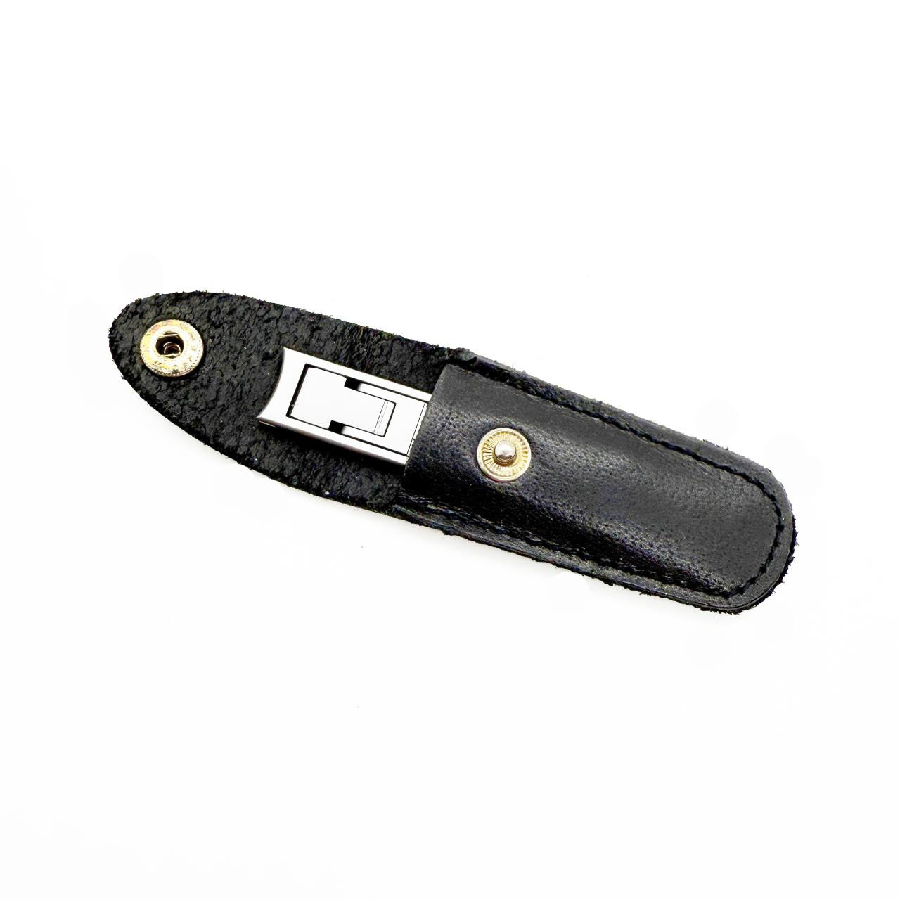 Ultrathin Nail Clipper - Stainless Steel with Leather Snap Case
